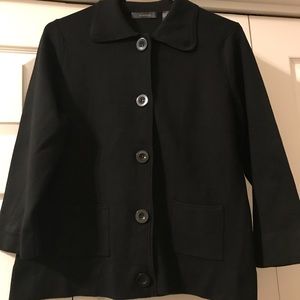 💥Liz Claiborne  lightweight black jacket pockets size L